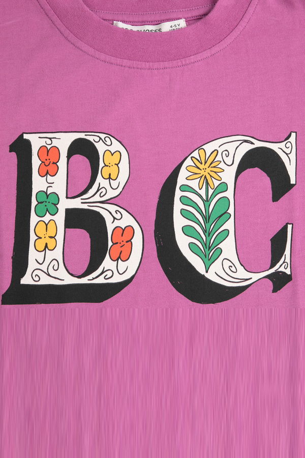 KIDS Bobo Choses Spring Letters Print T-Shirt - Purple