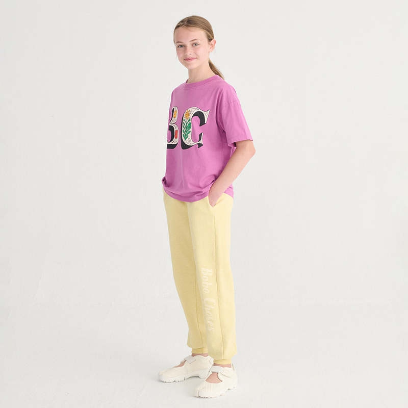 KIDS Bobo Choses Spring Letters Print T-Shirt - Purple