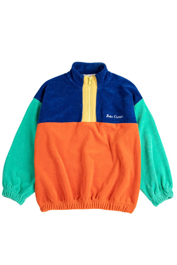 KIDS Bobo Choses Zipped Colour Block Sweatshirt - Multicolour
