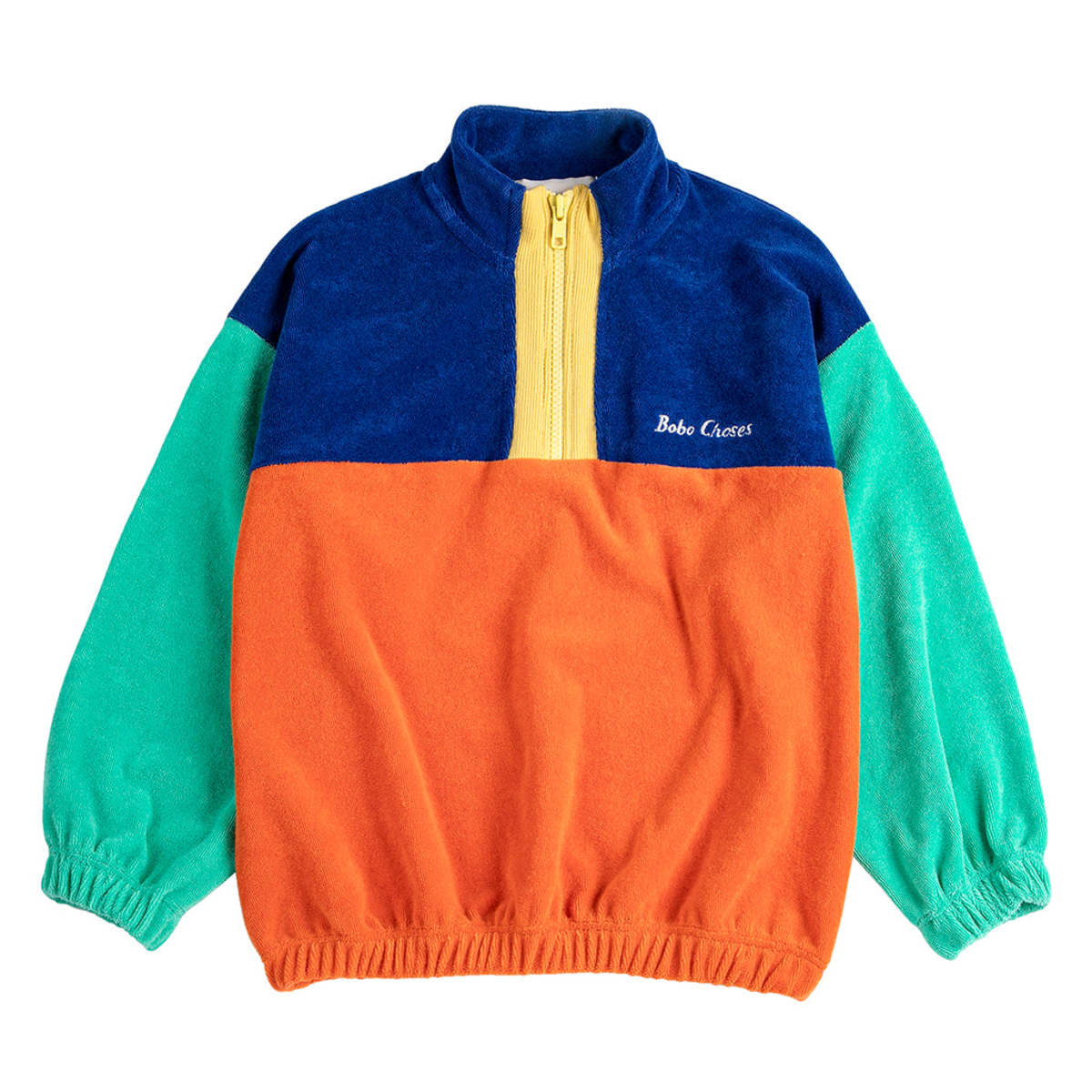 KIDS Bobo Choses Zipped Colour Block Sweatshirt - Multicolour - Image 1 of 6