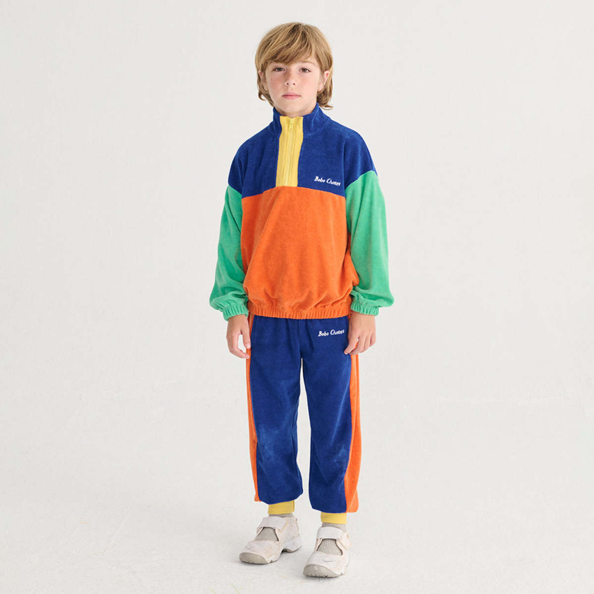 KIDS Bobo Choses Zipped Colour Block Sweatshirt - Multicolour - Image 5 of 6