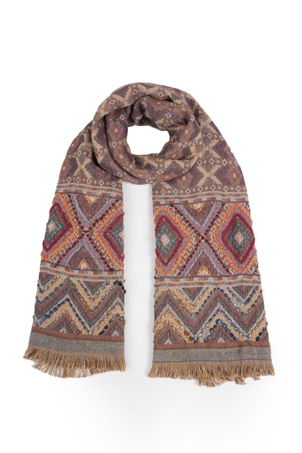 Vismaya Sierra Geometric Scarf - Lavender