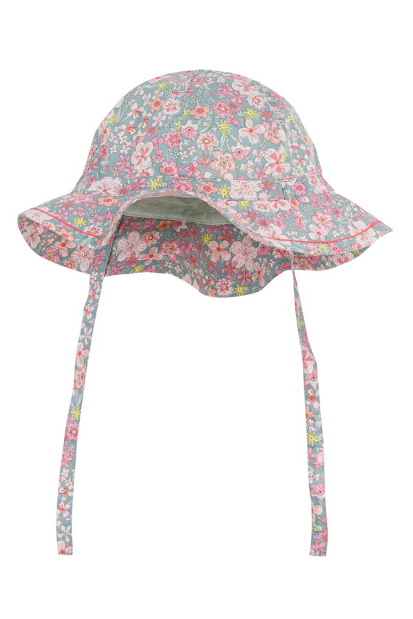 KIDS Petit Bateau Spray Floral Print Hat - Multicolour
