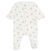 KIDS Petit Bateau Baby Pyjamas Marshmallow Brown Bear Print Sleepwear - White - Thumbnail 1