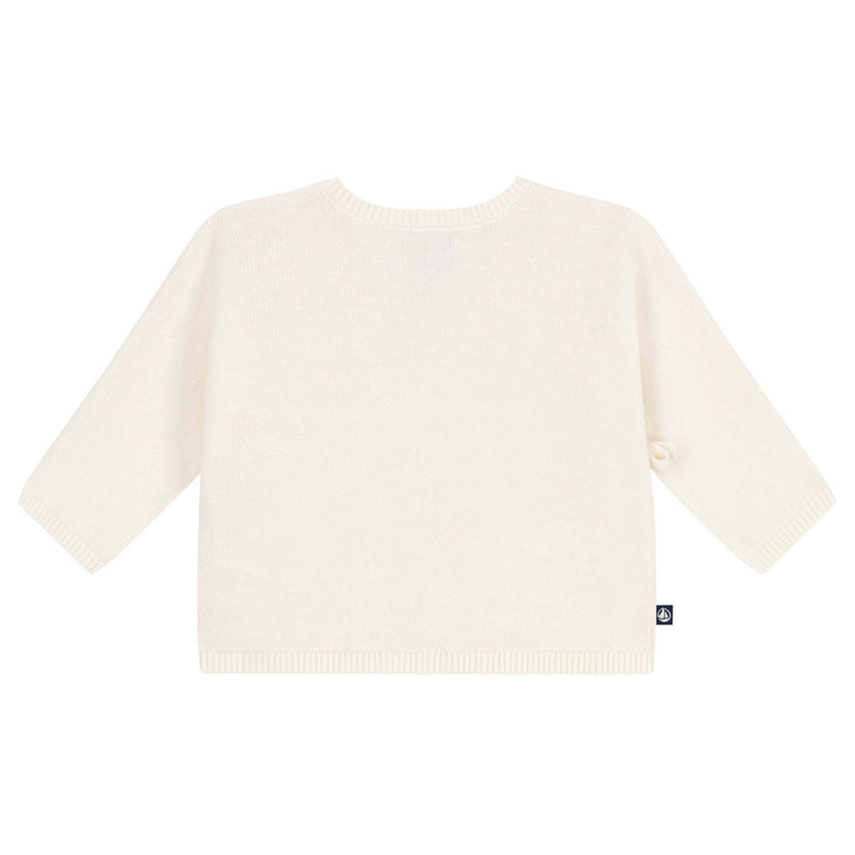 KIDS Petit Bateau Baby Wrap Cardigan - White - Image 3 of 4