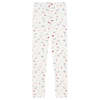 KIDS Petit Bateau Marshmallow White Floral Print Leggings - White - Thumbnail 2
