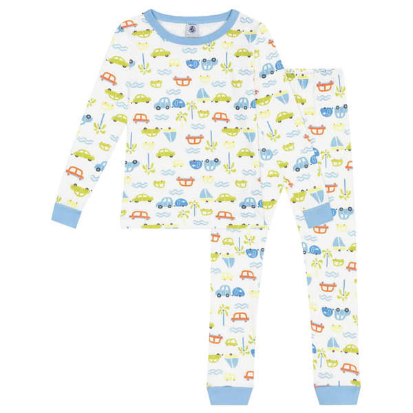 KIDS Petit Bateau Cars Print Pyjamas