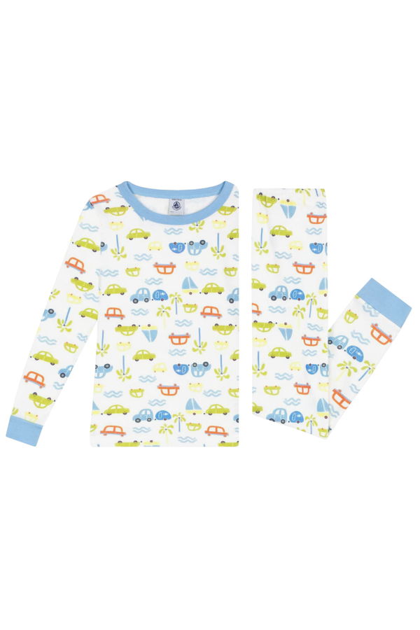 KIDS Petit Bateau Cars Print Pyjamas