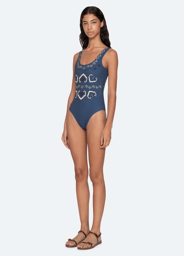 Sea NY Blaise One Piece Swimsuit - Navy