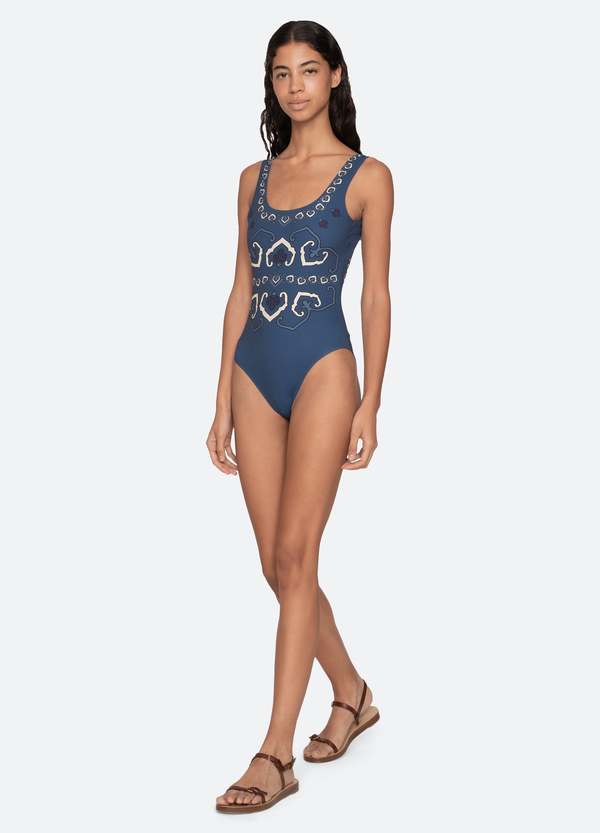 Sea NY Blaise One Piece Swimsuit - Navy