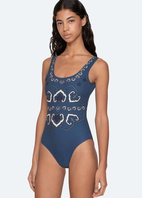 Sea NY Blaise One Piece Swimsuit - Navy