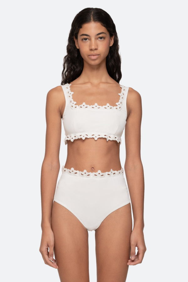 Sea NY Leila Bikini Top - White