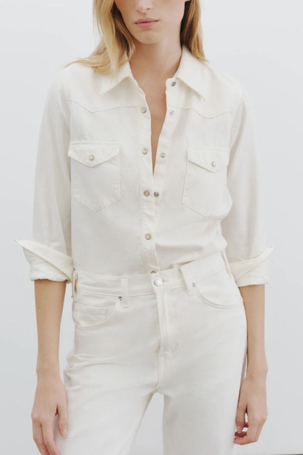 Nili Lotan Travis Shirt - Cream