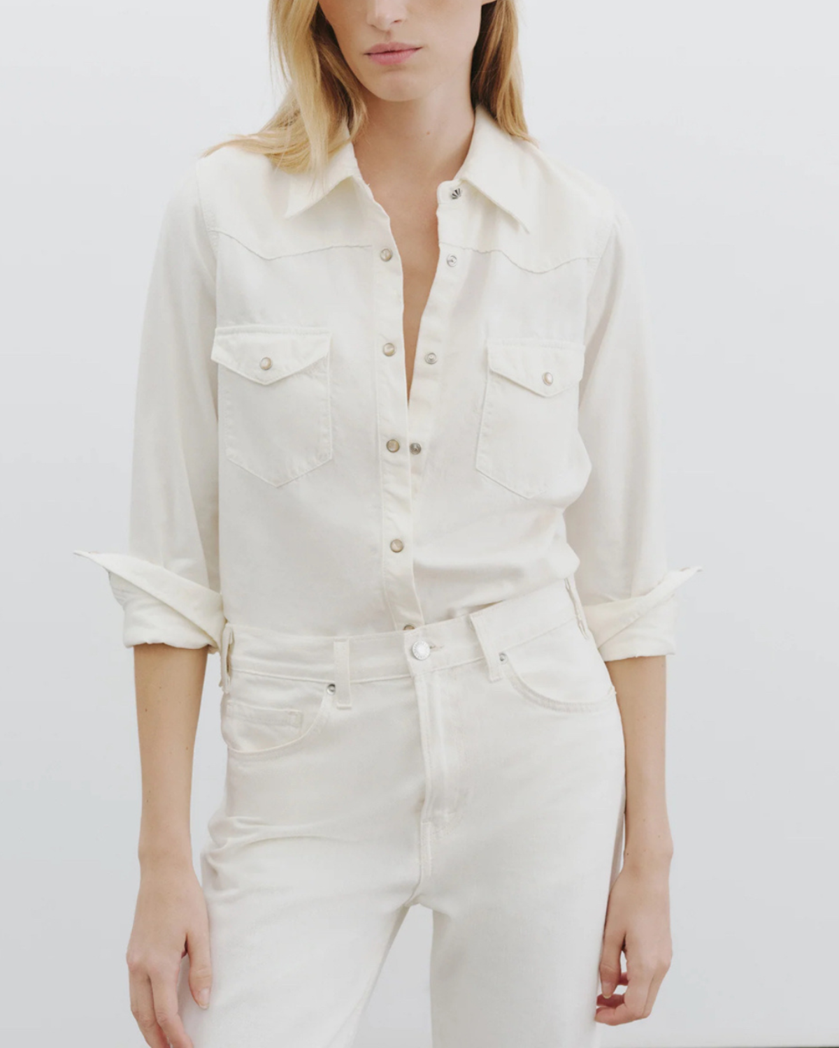 Nili Lotan Travis Shirt - Cream - Image 2 of 5