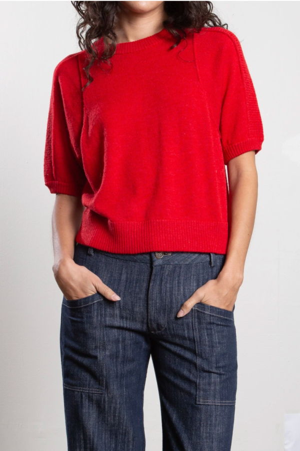 Pharaoh Kiri Crewneck Sweater - Cherry