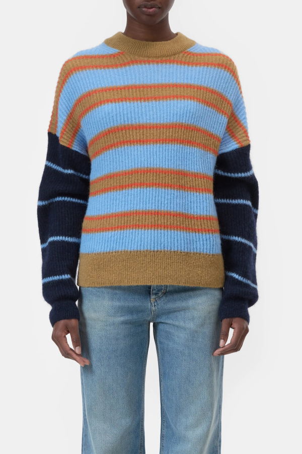 Closed Striped Alpaca-Wool-Blend Knit Sweater