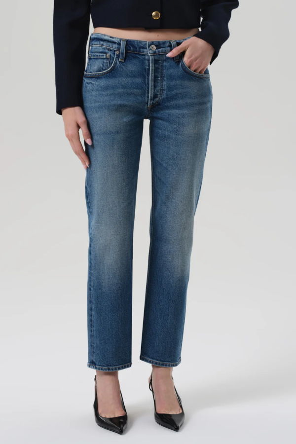 Citizens of Humanity Anissa Straight Alma Jeans - Medium Indigo Blue