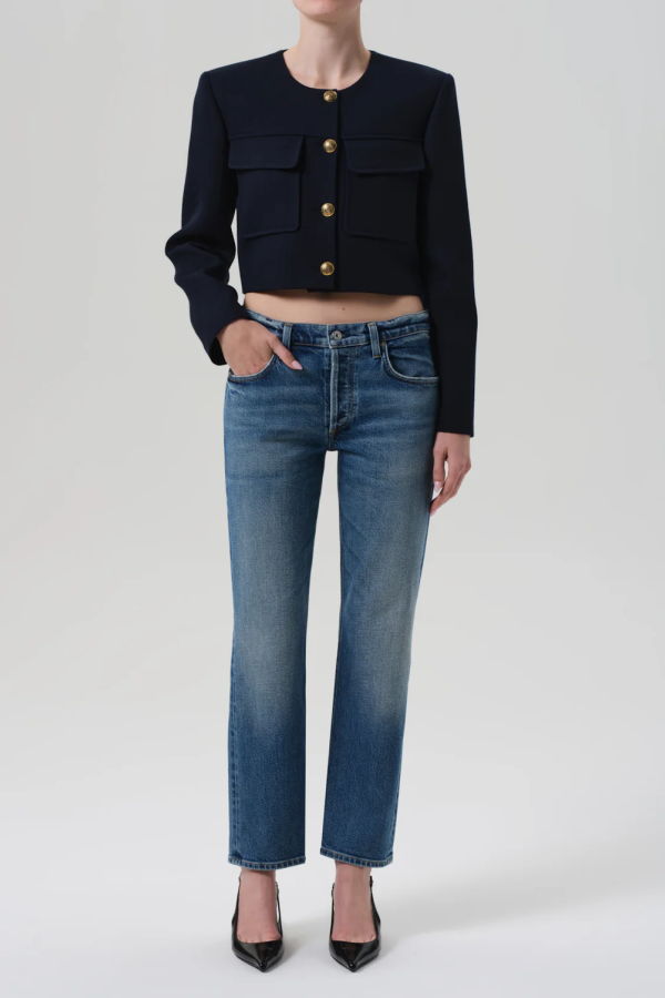 Citizens of Humanity Anissa Straight Alma Jeans - Medium Indigo Blue