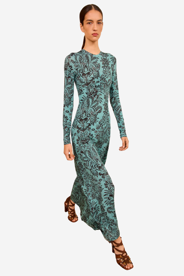 Ulla Johnson Naia Long Sleeve Ruched Dress