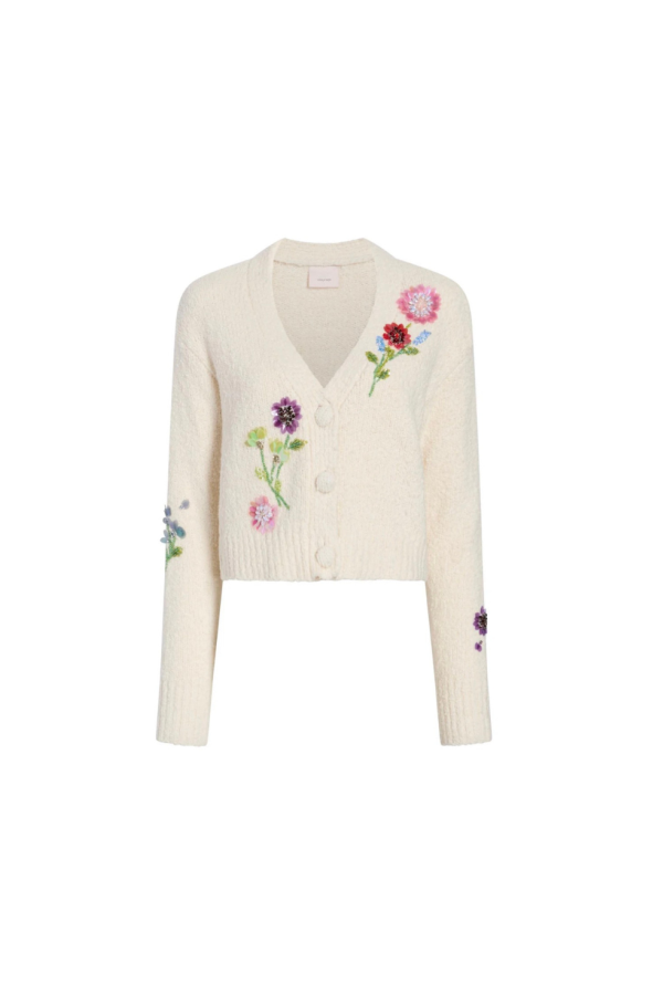Cinq A Sept Solene Cardigan - Ivory/Multi