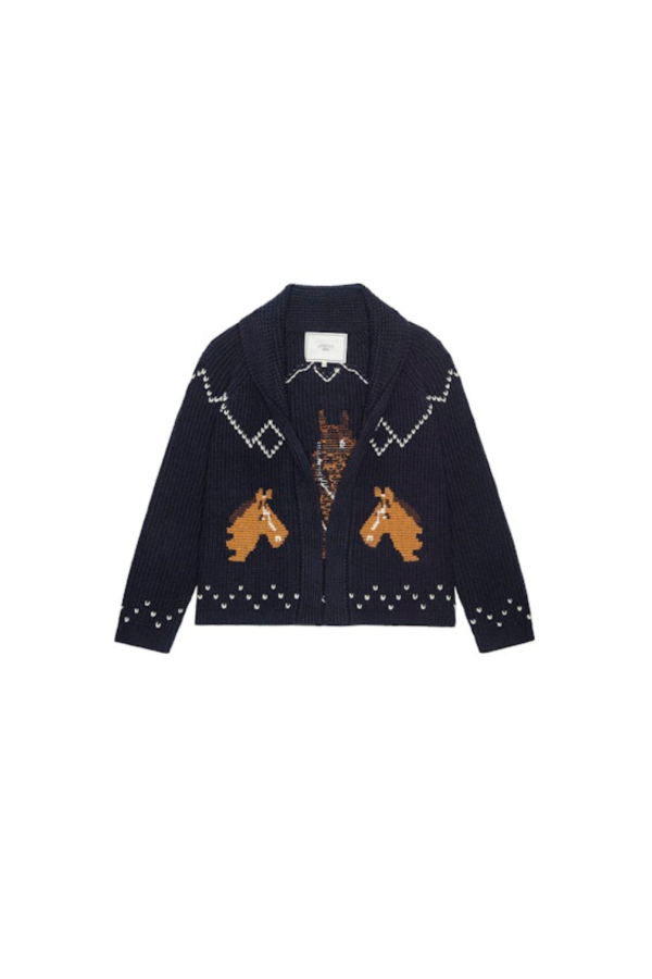 The Great. The Horse Lodge Cardigan - Navy