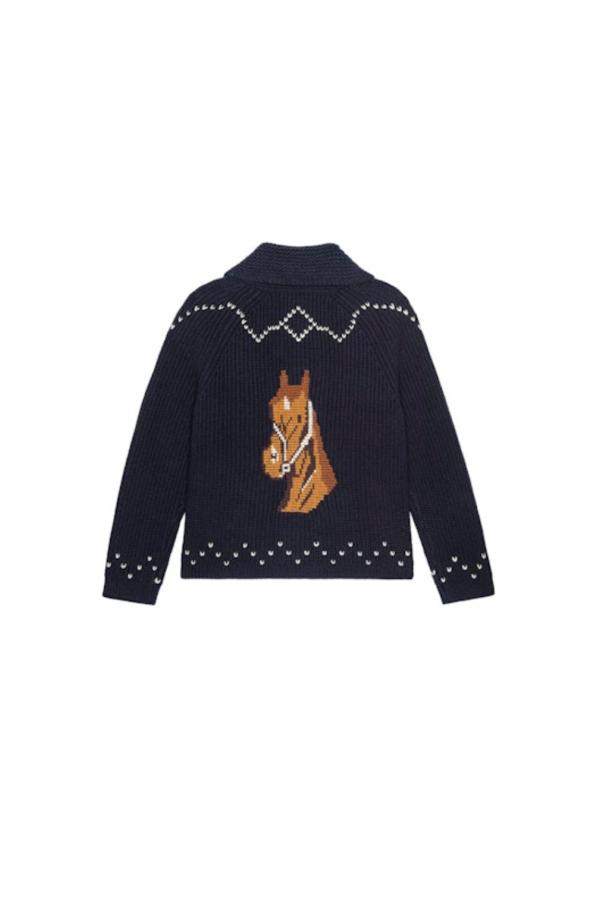 The Great. The Horse Lodge Cardigan - Navy