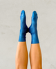 Maria La Rosa Foil Laminated Silk Socks - Blu Reale Foil - Thumbnail 1