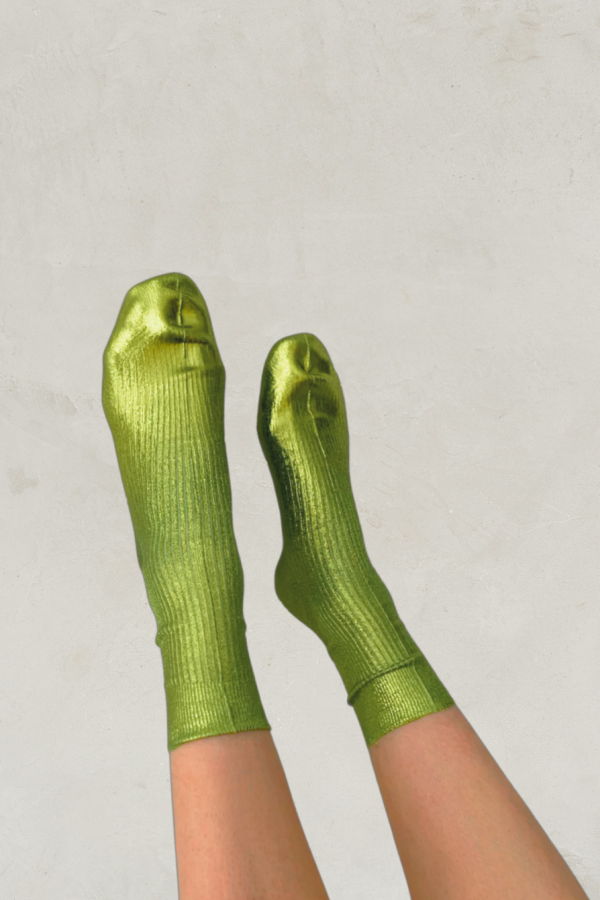 Maria La Rosa Silk Socks - Lime