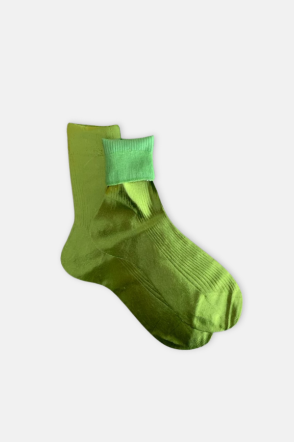 Maria La Rosa Silk Socks - Lime