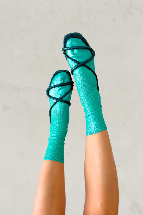 Maria La Rosa Turchino Silk Socks - Turchino Foil
