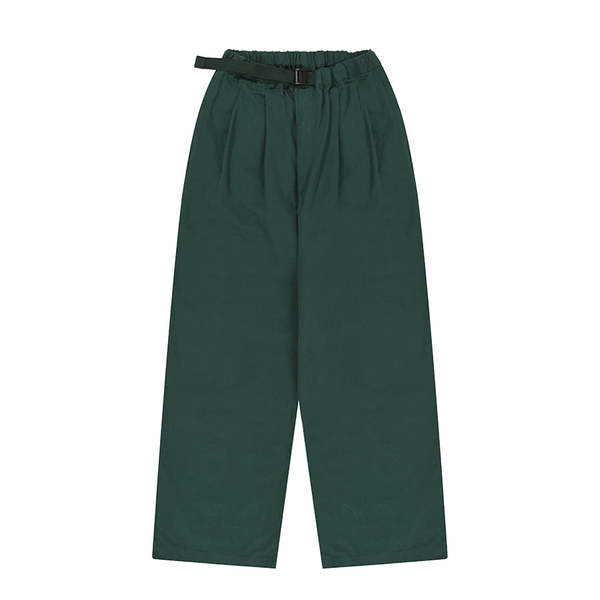 Kappy Two Tuck Wide Pants - Green | Garmentory