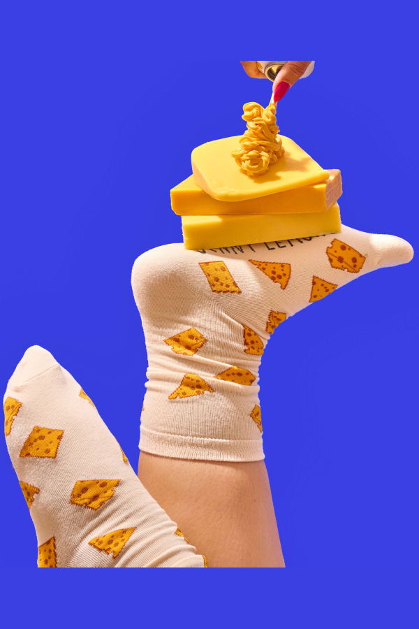 Jenny Lemons Cheese Crew Socks