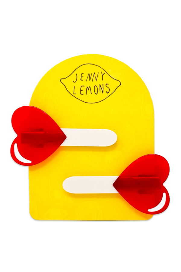 Jenny Lemons Heart Lollipop Hair Clip Set