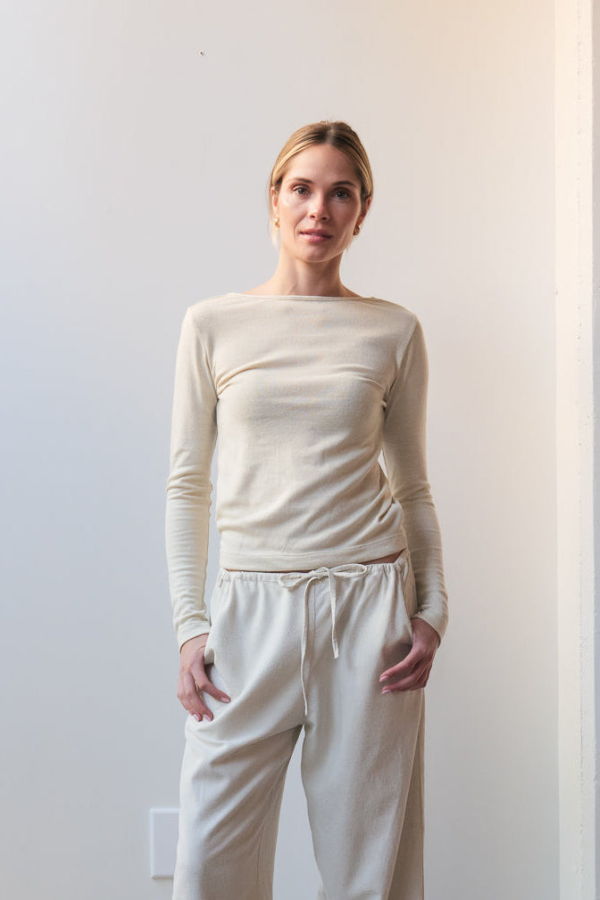 at Dawn. Silk LS Top - Multi