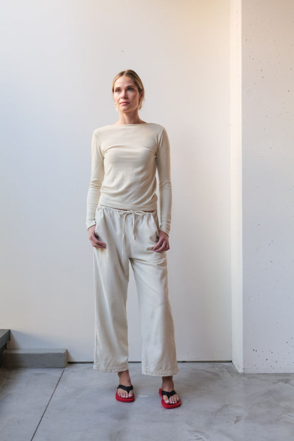 at Dawn. Silk LS Top - Multi