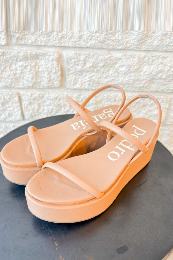 Pedro Garcia Nibia Strappy Platform Sandal - Almond Caprine