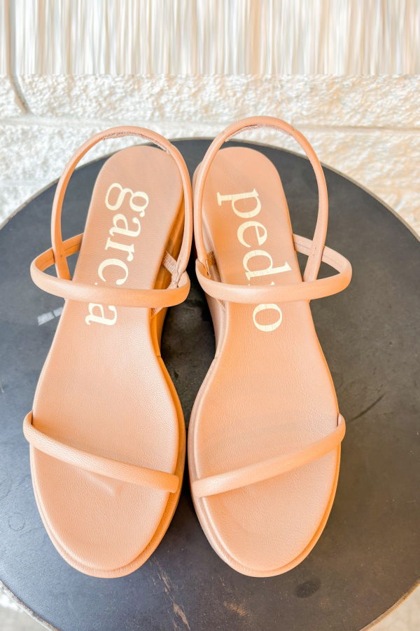 Pedro Garcia Nibia Strappy Platform Sandal - Almond Caprine