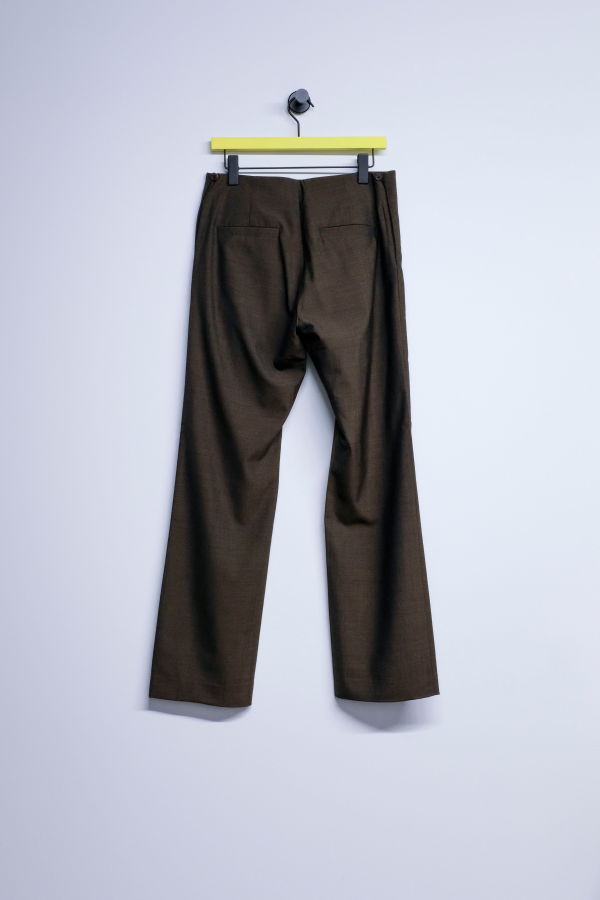 Gabriela Coll Garments NO.205 Brown Summer Wool Tailored Trousers