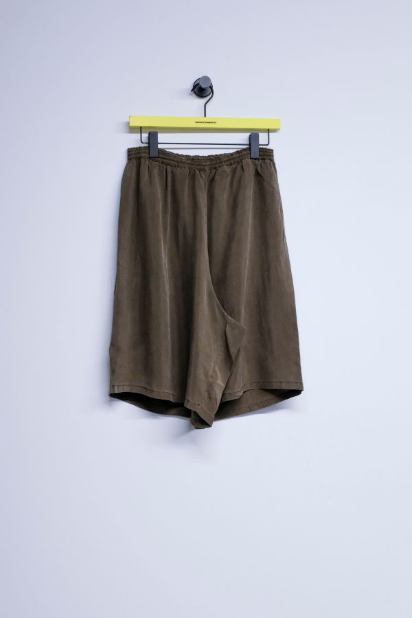 Gabriela Coll Garments NO.259 Brown Cupro Short Trousers