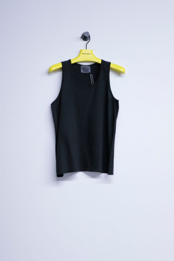Gabriela Coll Garments NO.326 Black Organic Cotton Tank Top