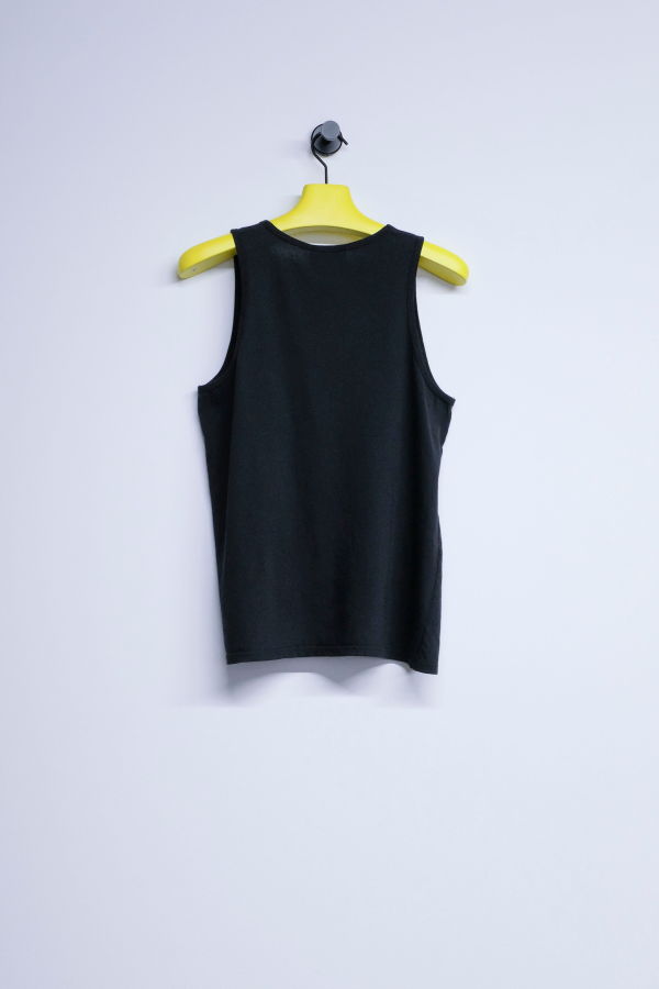 Gabriela Coll Garments NO.326 Black Organic Cotton Tank Top