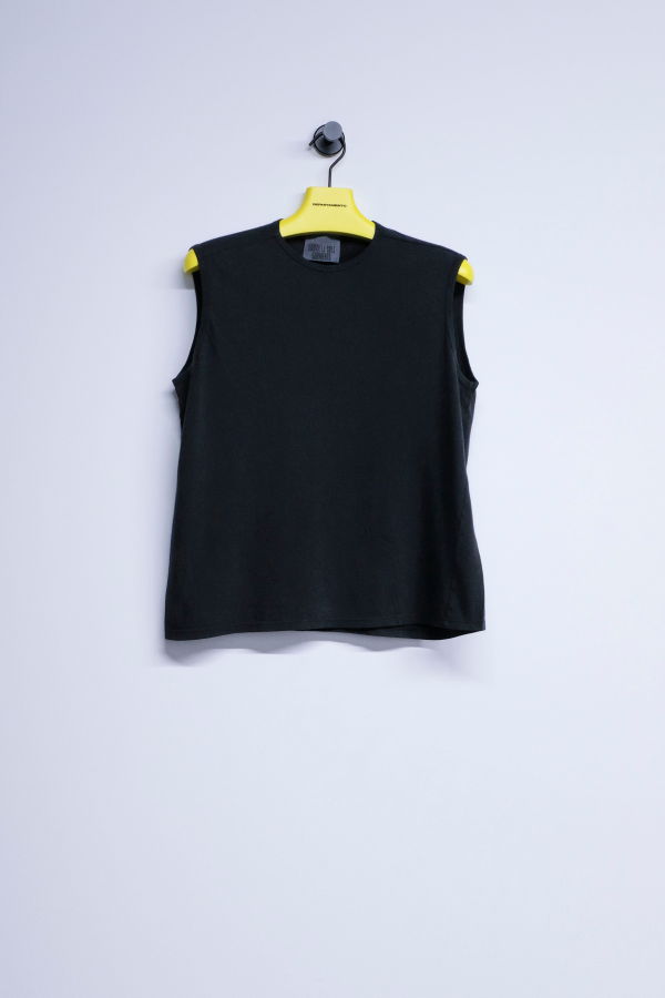 Gabriela Coll Garments NO.33 Organic Cotton Sleeveless T-Shirt - Black