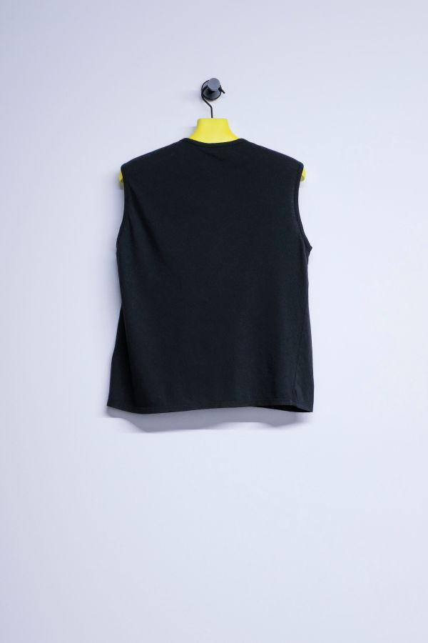 Gabriela Coll Garments NO.33 Organic Cotton Sleeveless T-Shirt - Black