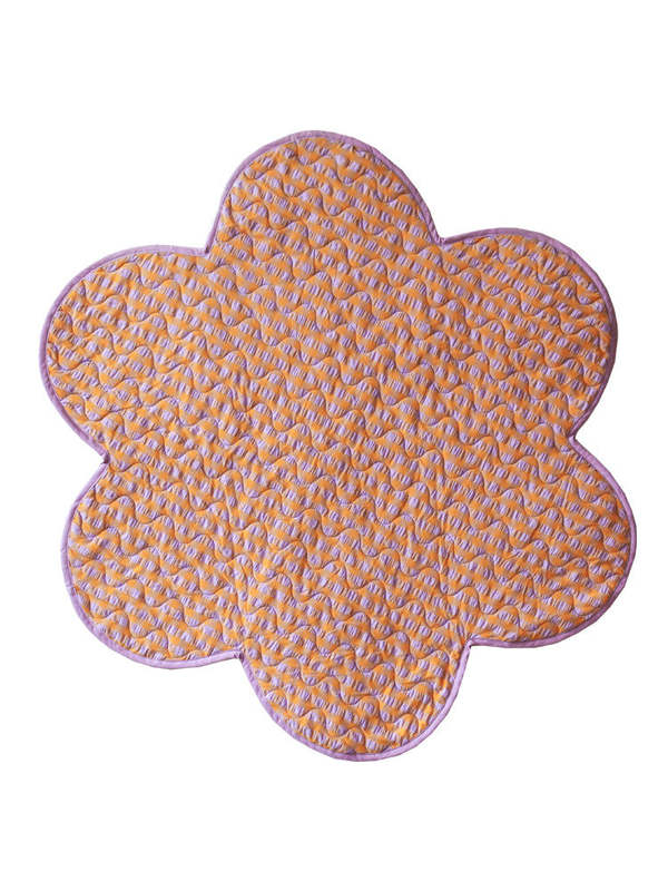 Mosey Me Kumquat Bloom Seersucker Playmat