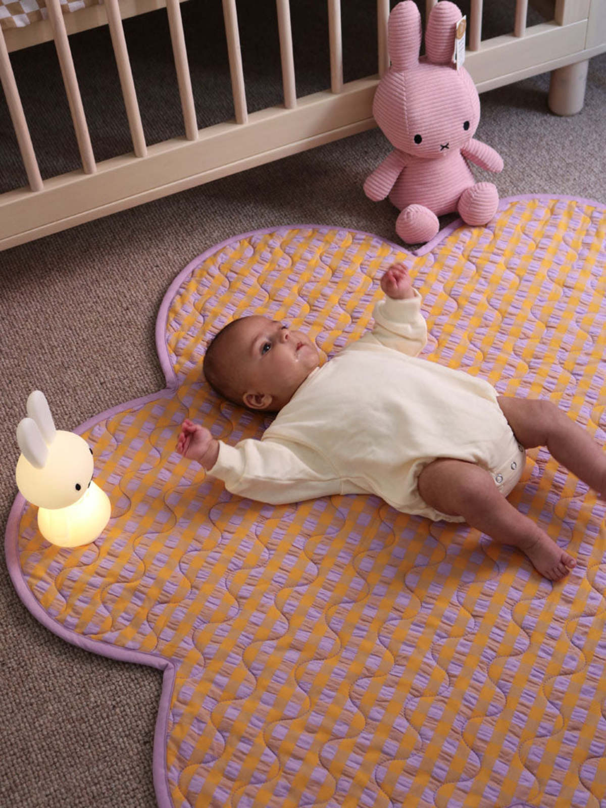 Mosey Me Kumquat Bloom Seersucker Playmat - Image 4 of 6