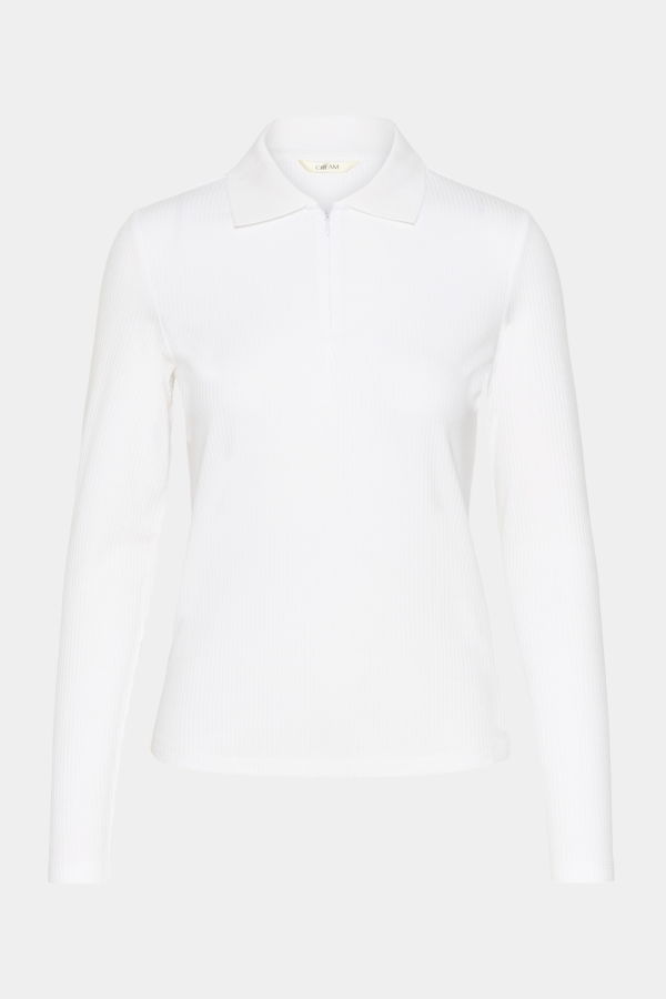 Cream Ribba Polo Quarter Zip Top