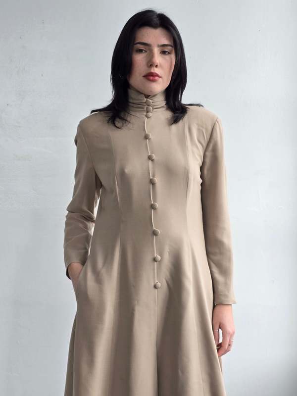 Vintage Giorgio Armani High Collared Dress