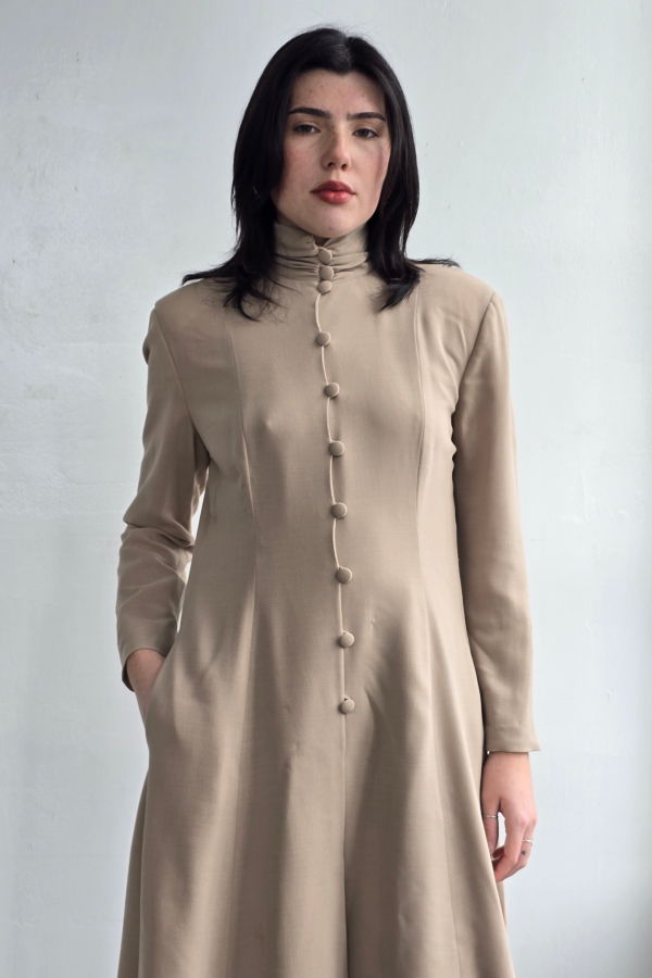 Vintage Giorgio Armani High Collared Dress