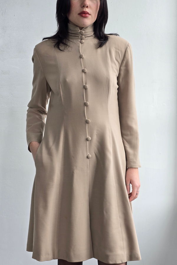 Vintage Giorgio Armani High Collared Dress
