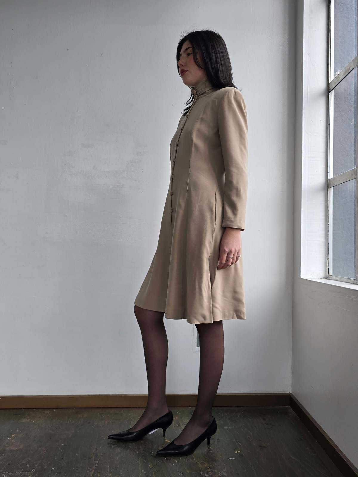 Vintage Giorgio Armani High Collared Dress - Image 4 of 7